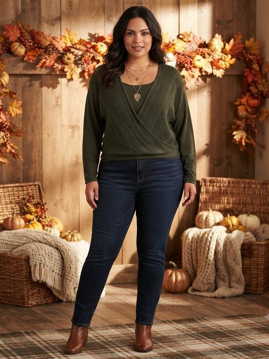 Jones New York Tops - Jones New York Forest Green Knit Top